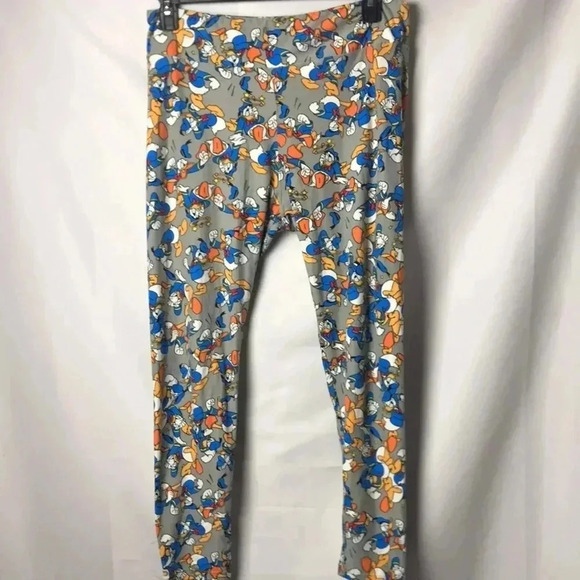 LULAROE WOMENS TALL AND CURVY DISNEY DONALD DUCK LEGGINGS - Picture 2 of 9